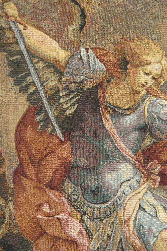 Archangel Michael European Tapestry Wall Art Decor Backed with Lining & Tunnel - RoseStraya.com