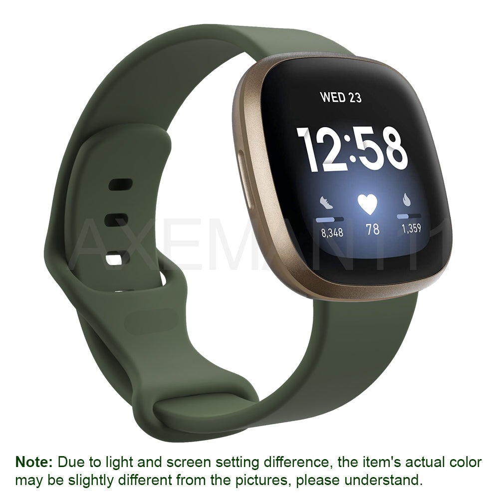 Fitbit Versa 3/Sense Bands Silicone Replacement Watch Strap Sports Wristband