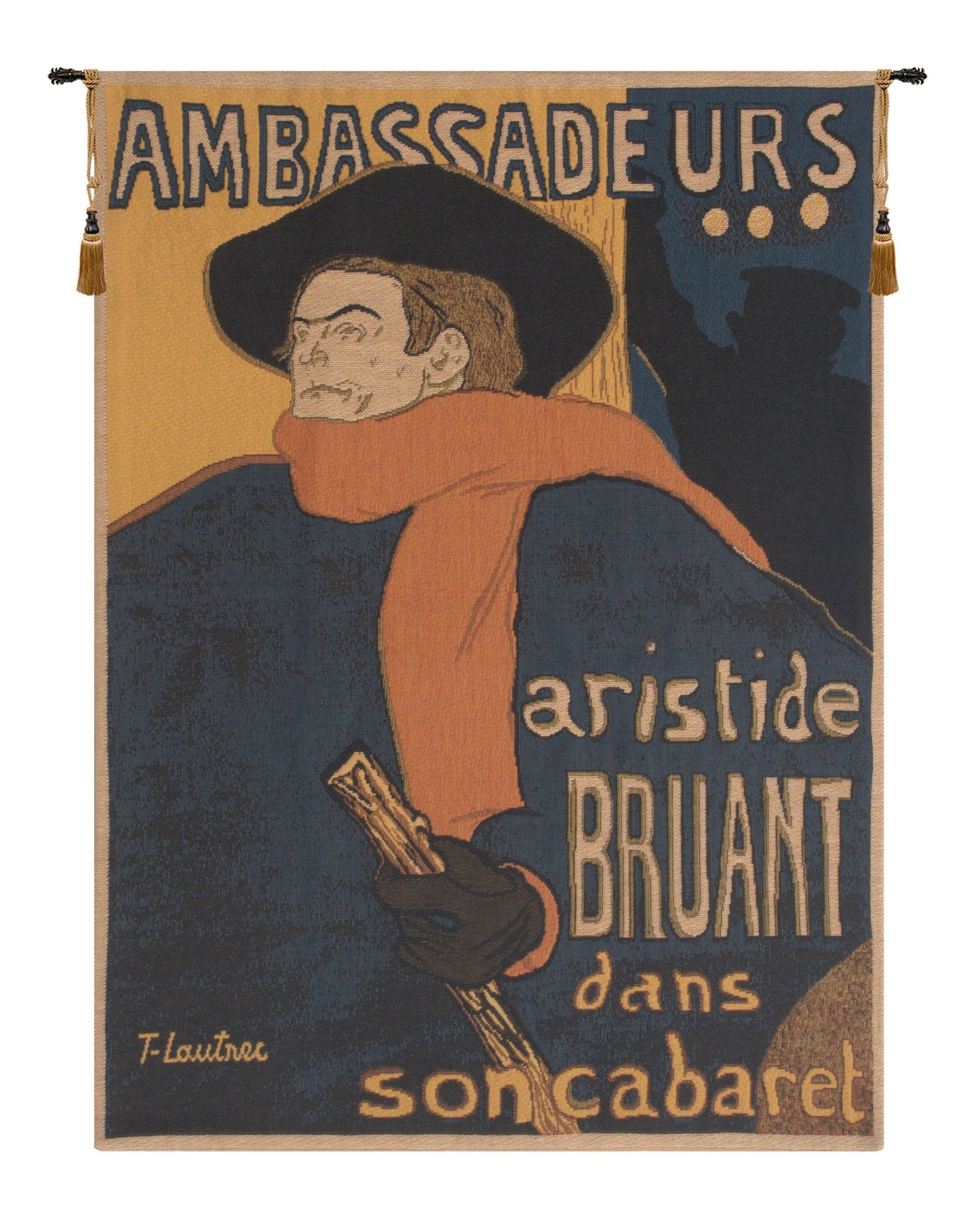Artistide Bruant Lautrec European Tapestry - RoseStraya.com