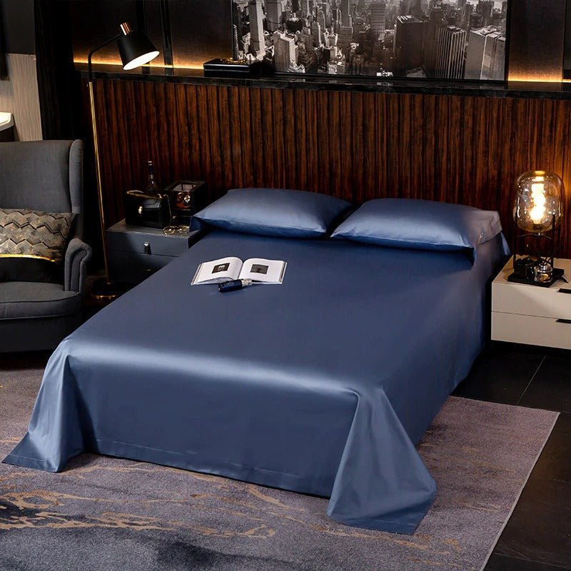 Asombrosa Navy Blue Silky Soft Egyptian Cotton Bedding Set - RoseStraya.com