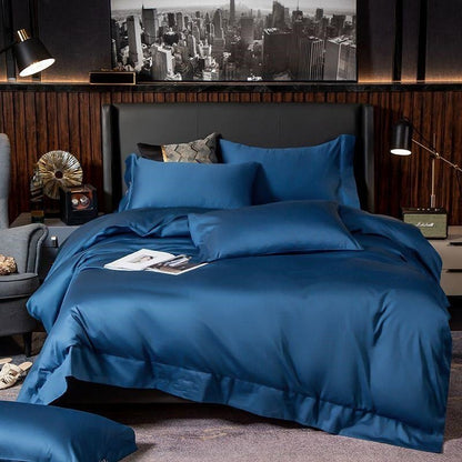 Asombrosa Royal Blue Silky Soft Egyptian Cotton Bedding Set - RoseStraya.com