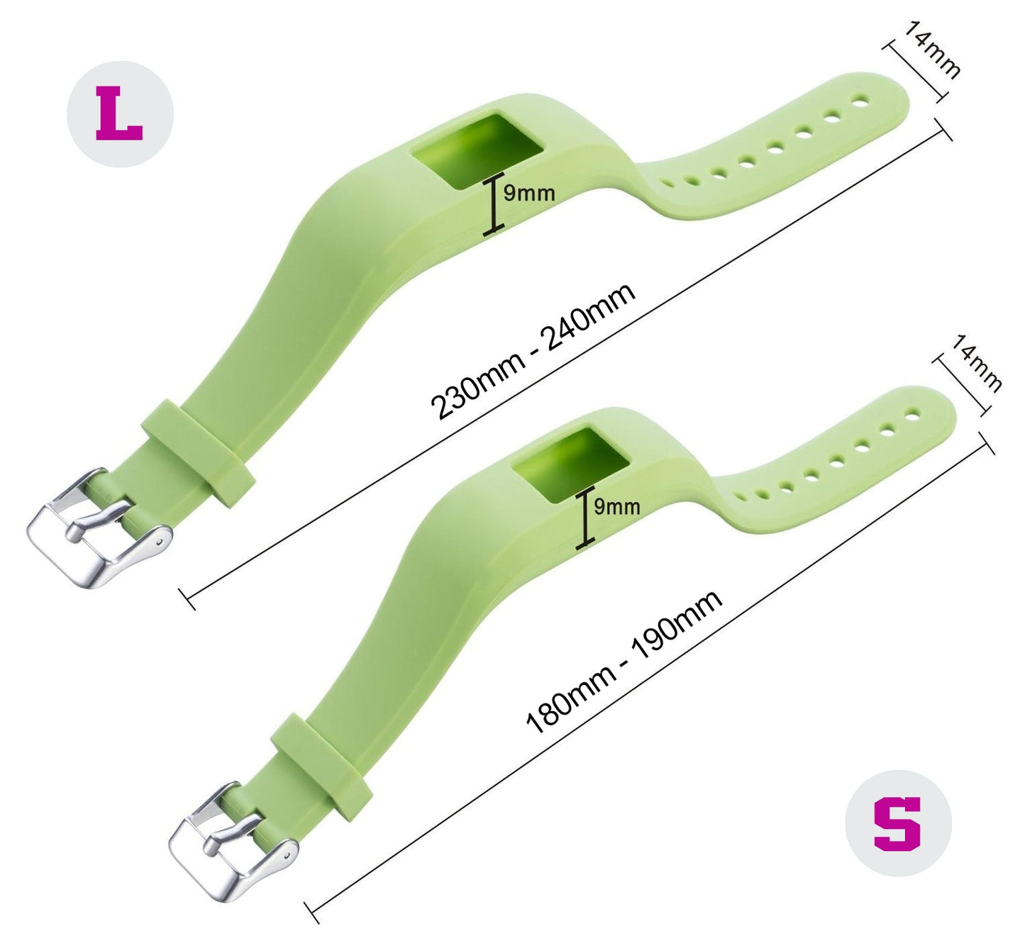 Garmin Vivofit JR 1, 2, Vivofit 3 Junior Replacement Band Secure Buckle Strap