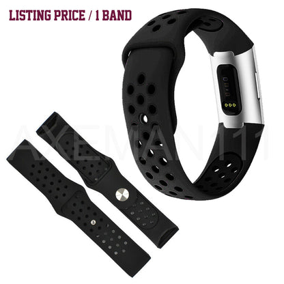 Fitbit Charge 4 Band Charge 3/SE Sports Silicone Replacement Straps Bracelet