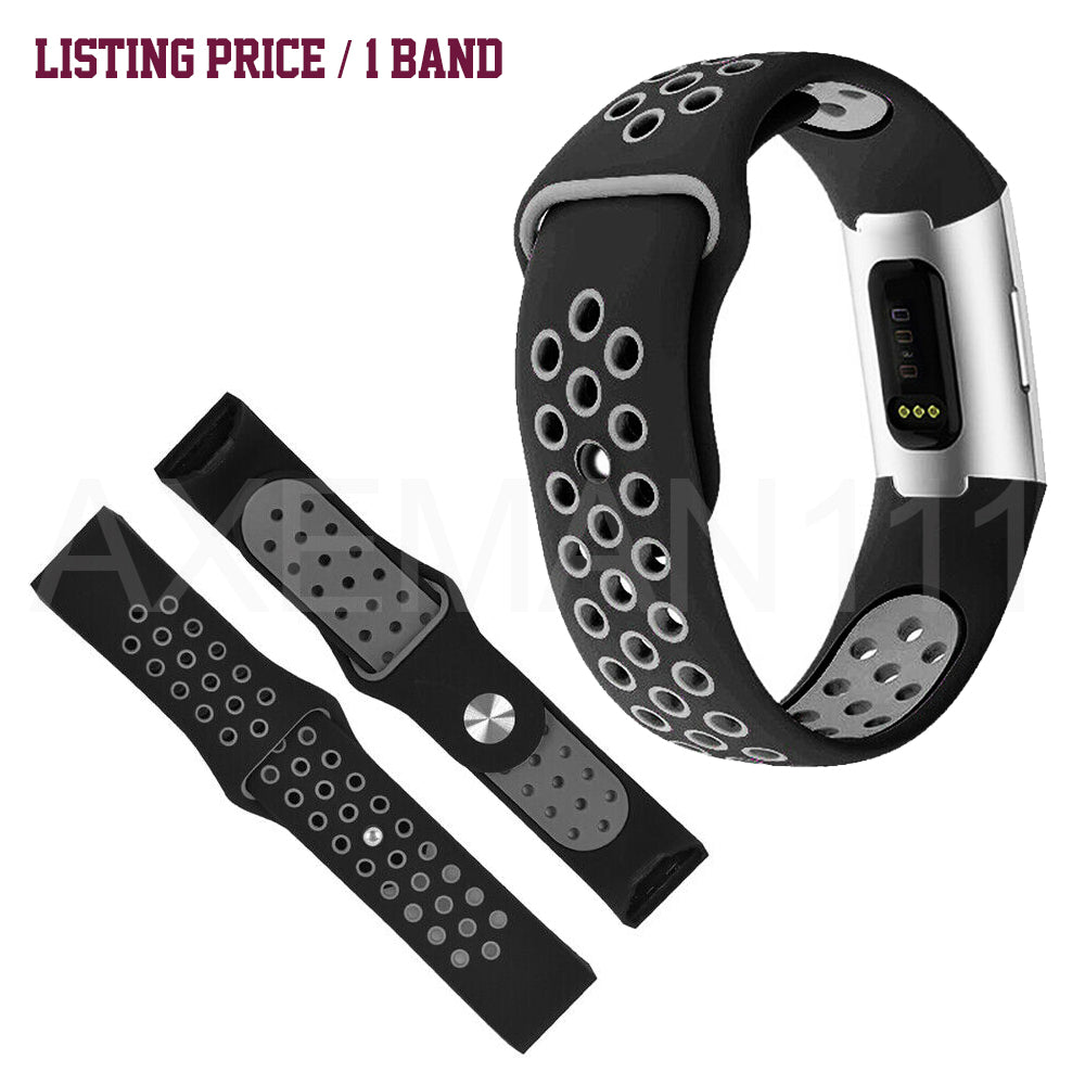 Fitbit Charge 4 Band Charge 3/SE Sports Silicone Replacement Straps Bracelet