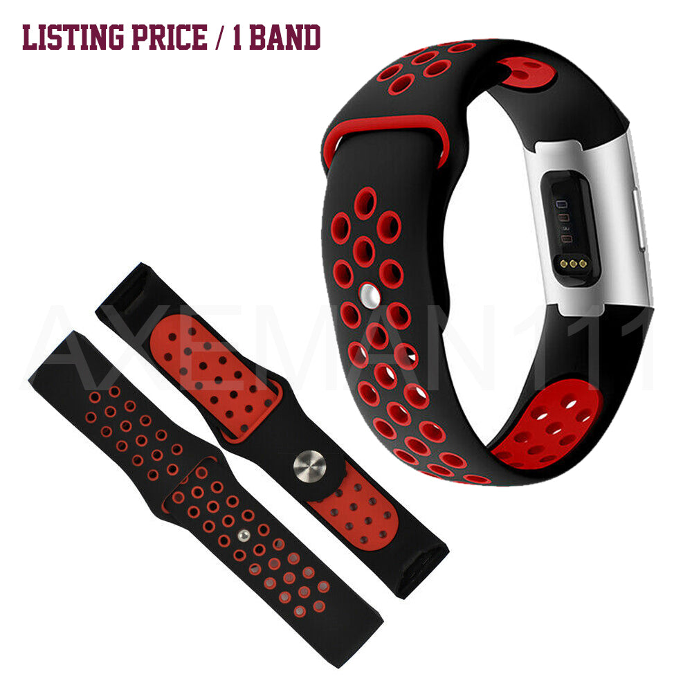 Fitbit Charge 4 Band Charge 3/SE Sports Silicone Replacement Straps Bracelet
