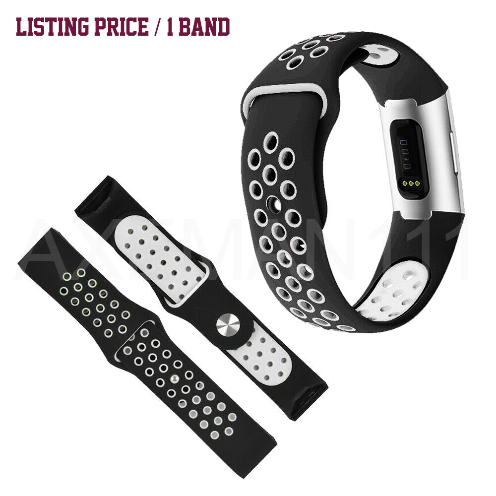 Fitbit Charge 4 Band Charge 3/SE Sports Silicone Replacement Straps Bracelet