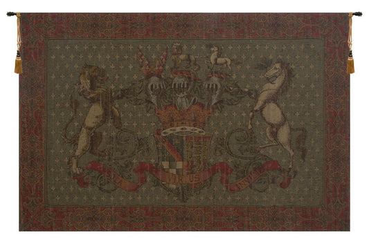 Blason Norfolk Green Belgian Tapestry Wall Art Decor Backed with Lining & Tunnel - RoseStraya.com