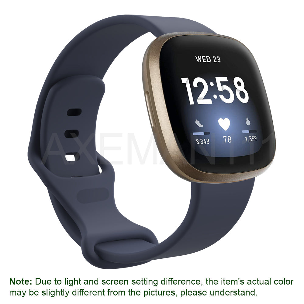 Fitbit Versa 3/Sense Bands Silicone Replacement Watch Strap Sports Wristband