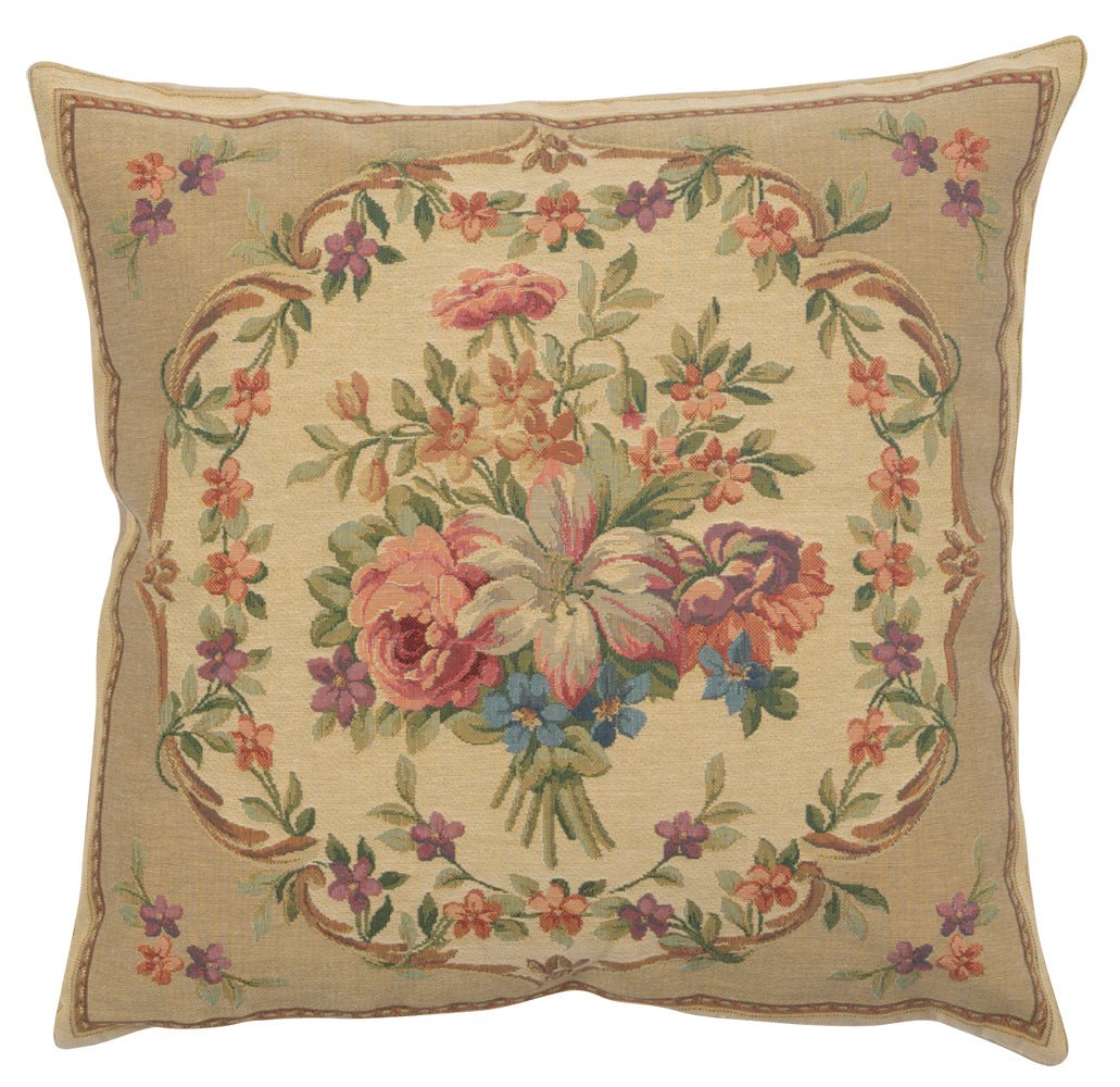 Bouquet Floral Beige European Cushion Covers - RoseStraya.com