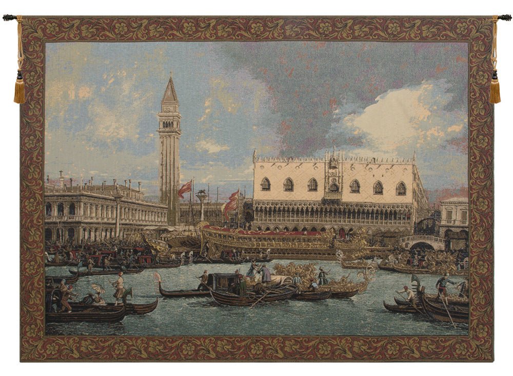 Bucintoro at the Dock Italian Tapestry - RoseStraya.com
