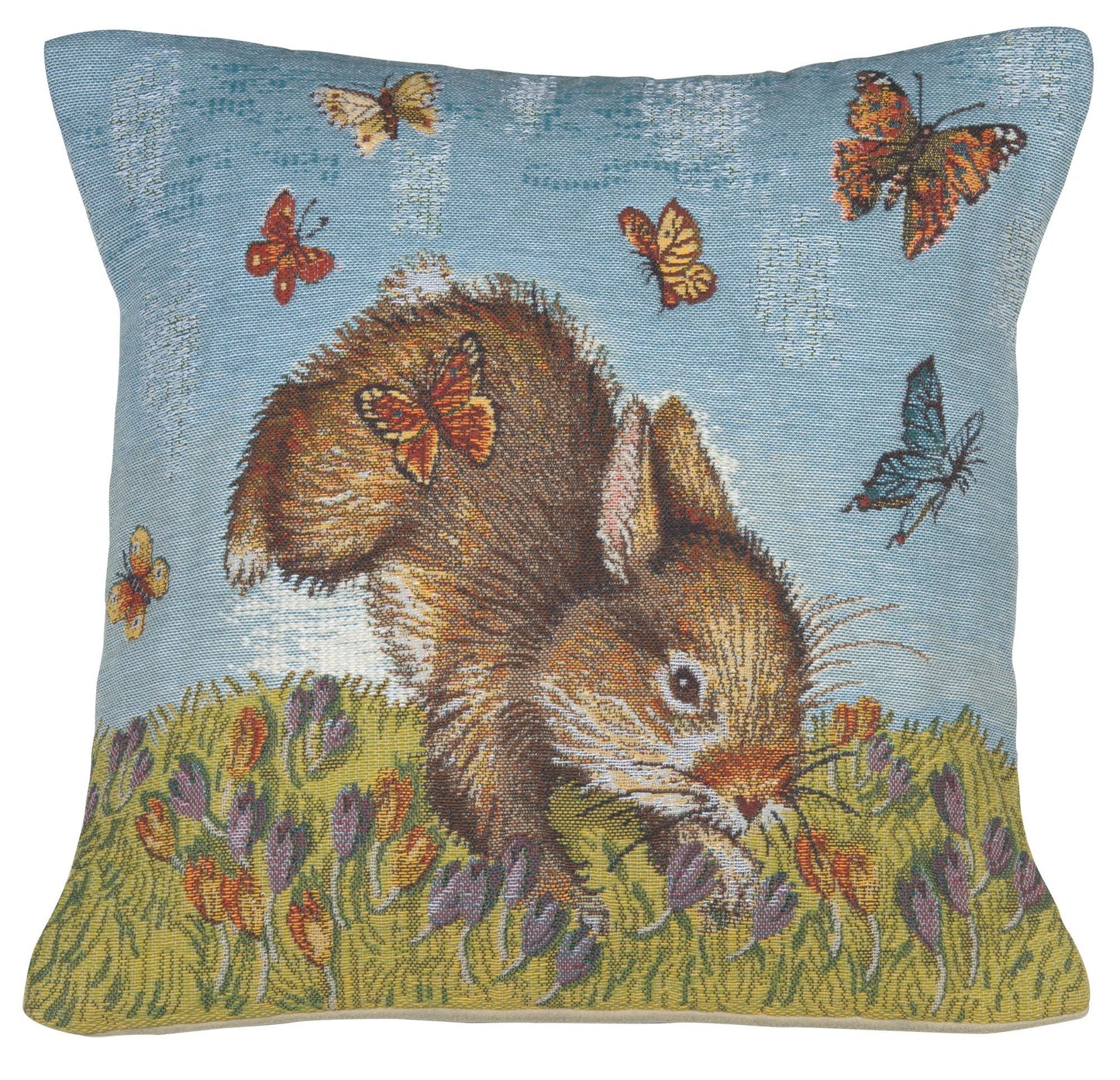 Bunny and Buterflies European Cushion - RoseStraya.com