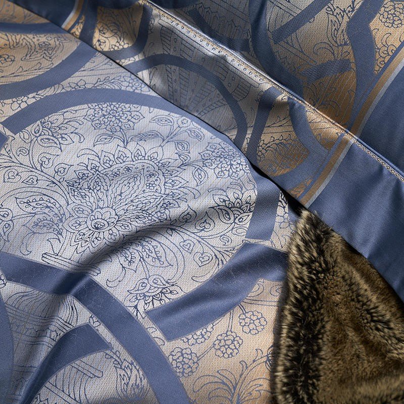 Caeso Space Blue Egyptian Cotton Duvet Cover Set - RoseStraya.com