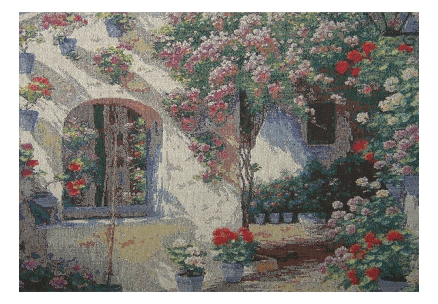 Cordoba Patio Stretched Wall Tapestry - RoseStraya.com