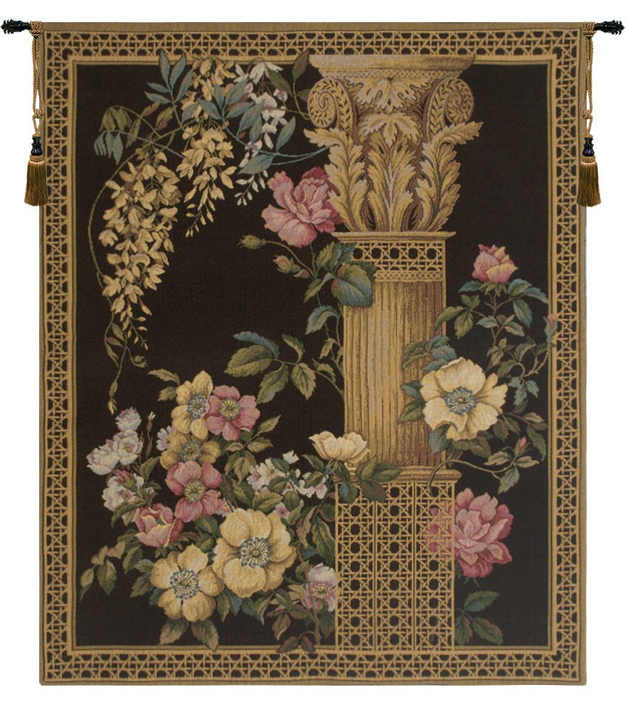 Corinthian Columns Black European Tapestry - RoseStraya.com