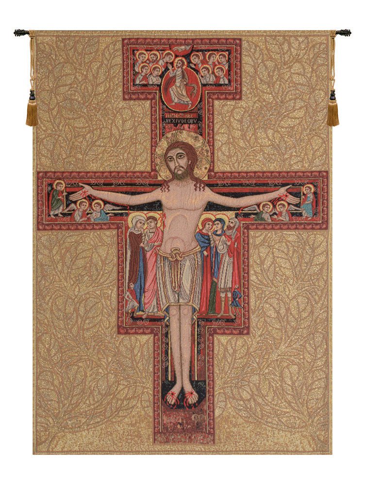 Crucifix of St. Damian Italian Tapestry - RoseStraya.com