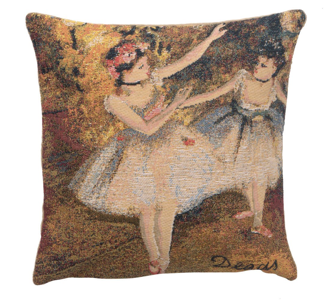 Degas Deux Dansiuses Small European Cushion Covers - RoseStraya.com