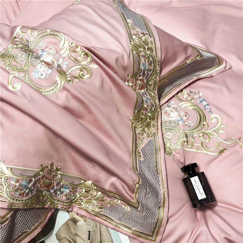 Feliza Egyptian Cotton Embroidery Premium Luxury Duvet Cover Set