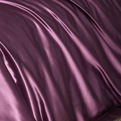 Eloisa Japanese Violet Luxury Pure Mulberry Silk Bedding Set - RoseStraya.com