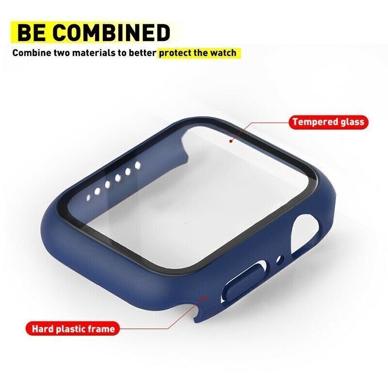 Apple Watch Case iWatch Series SE 8 7 6 5 4 3 Full Glass Cover 38 40 41 42 44 45