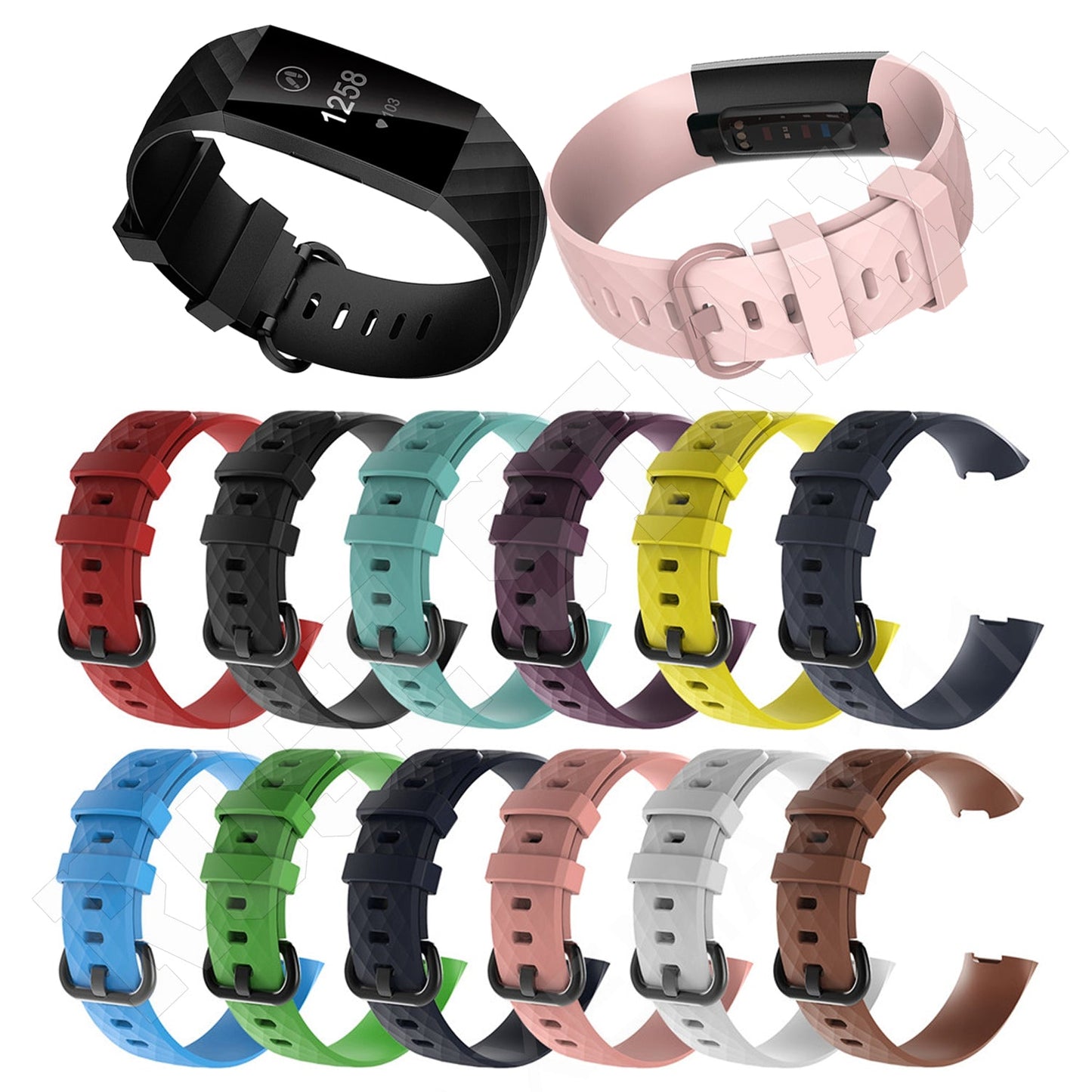 Fitbit Charge 3/4/SE Bands Replacement Strap Soft Silicone Smartwatches Bracelet