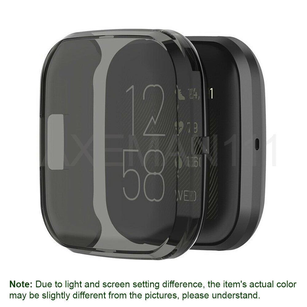 Fitbit Versa 2 Watch Case Full Protective Cover Screen Protector Thin Soft TPU
