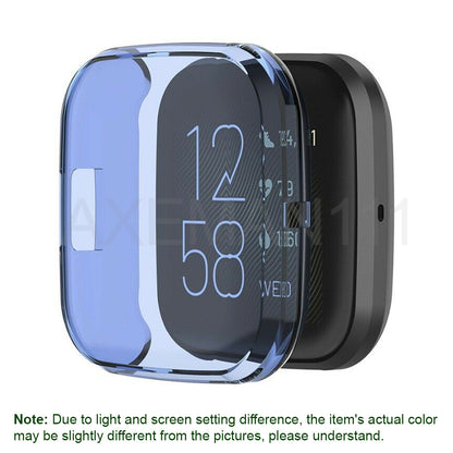 Fitbit Versa 2 Watch Case Full Protective Cover Screen Protector Thin Soft TPU