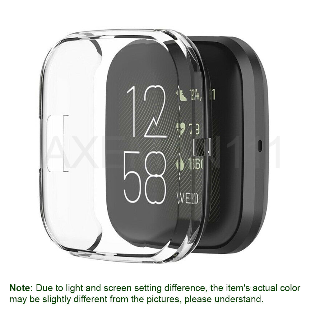 Fitbit Versa 2 Watch Case Full Protective Cover Screen Protector Thin Soft TPU