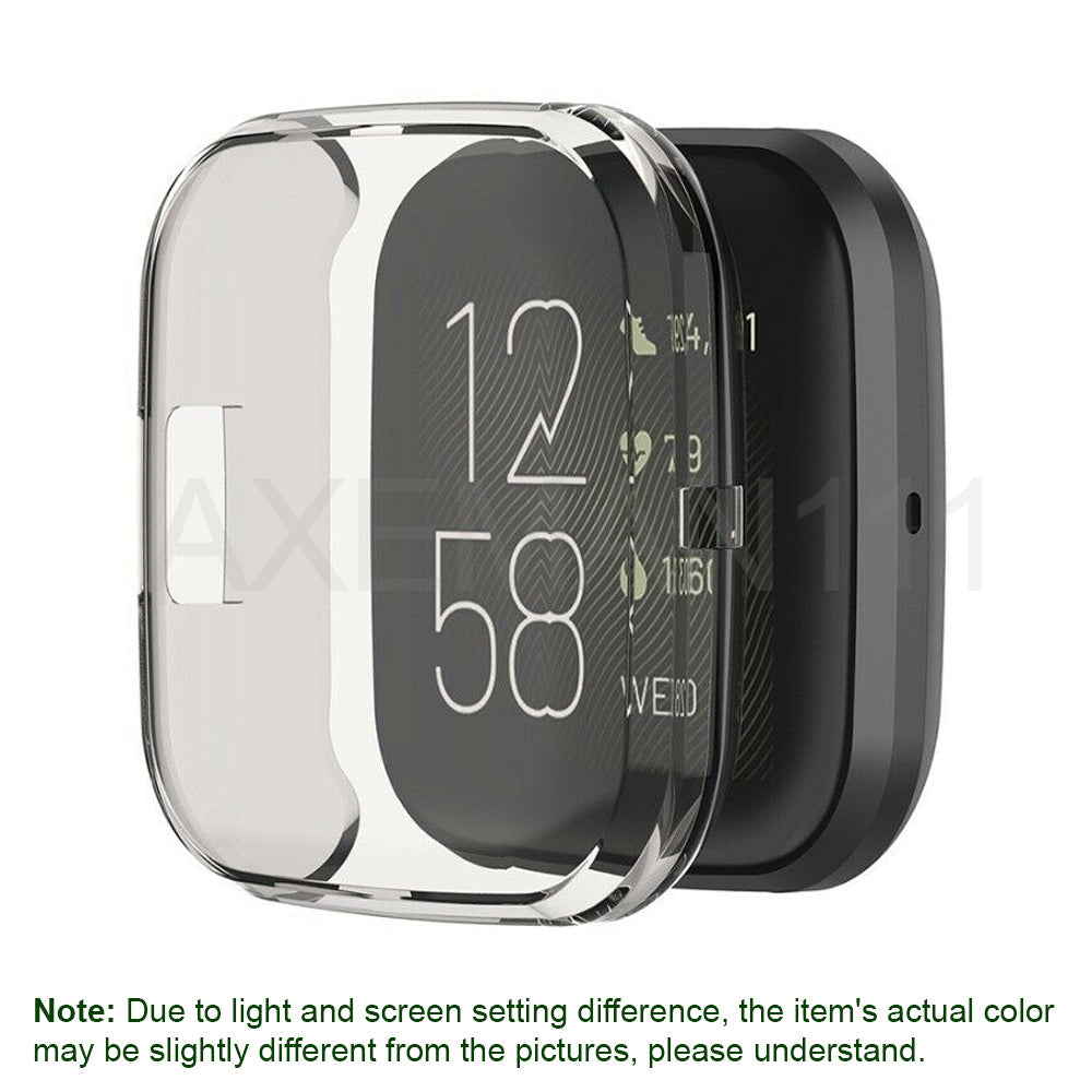 Fitbit Versa 2 Watch Case Full Protective Cover Screen Protector Thin Soft TPU
