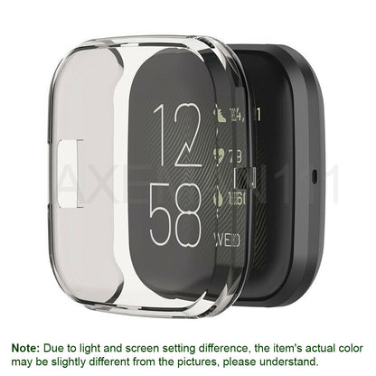 Fitbit Versa 2 Watch Case Full Protective Cover Screen Protector Thin Soft TPU