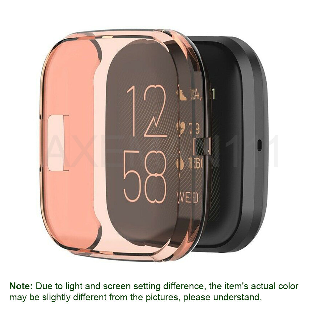 Fitbit Versa 2 Watch Case Full Protective Cover Screen Protector Thin Soft TPU