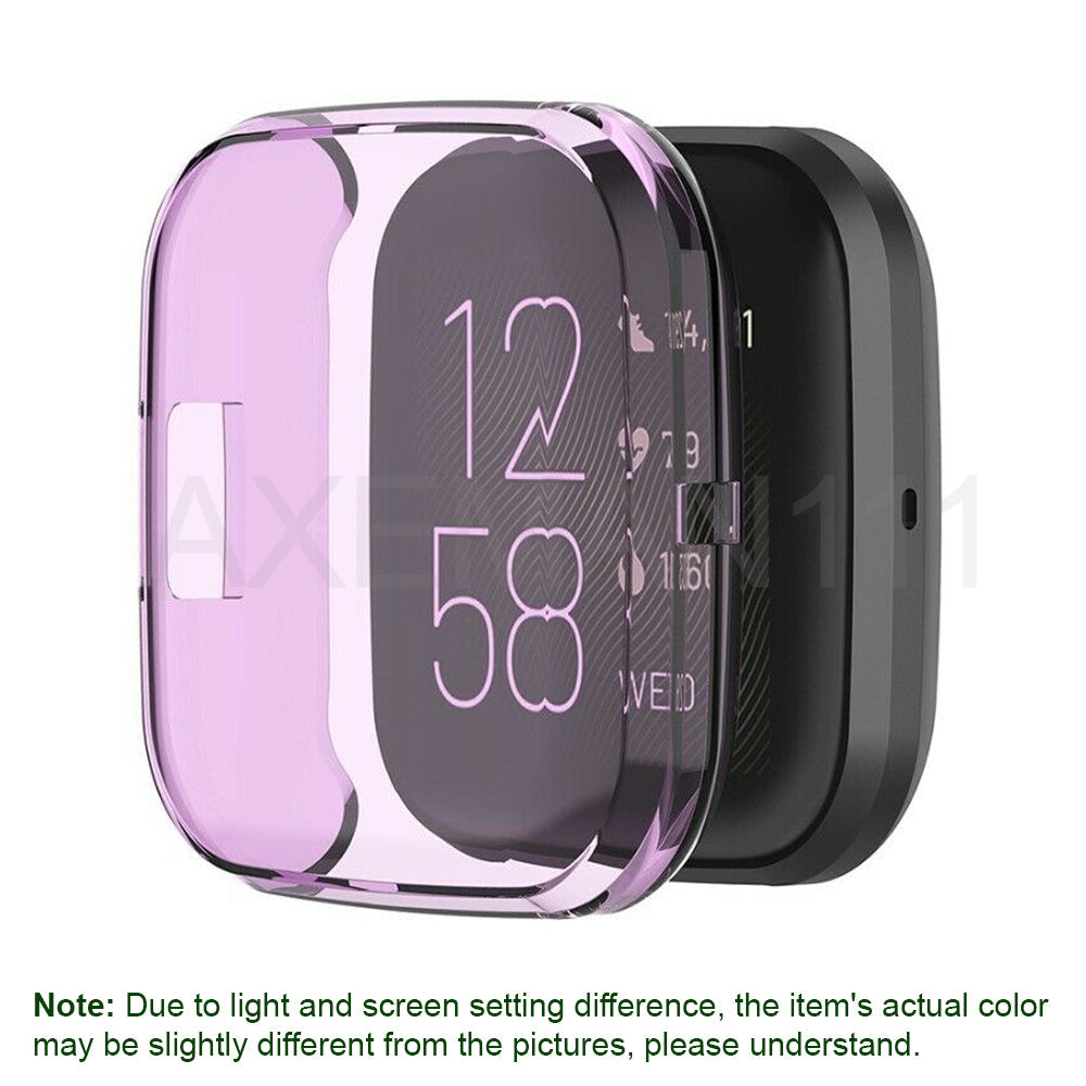 Fitbit Versa 2 Watch Case Full Protective Cover Screen Protector Thin Soft TPU