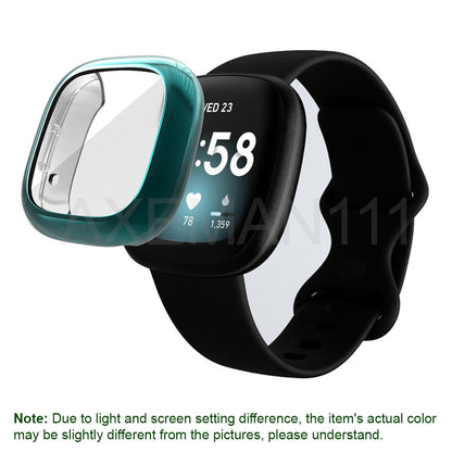 Fitbit Versa 3/Sense Watch Cases Full Protective Cover Screen Protector Thin Soft TPU