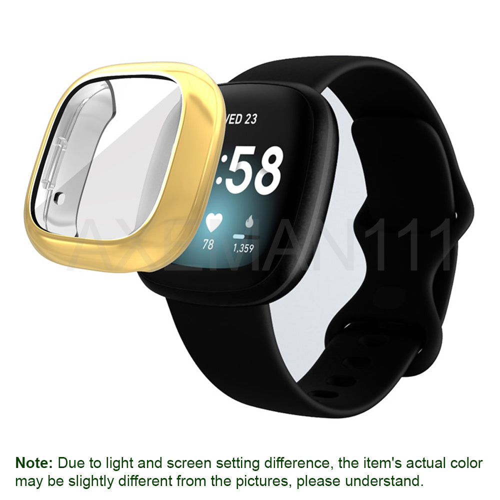 Fitbit Versa 3/Sense Watch Cases Full Protective Cover Screen Protector Thin Soft TPU