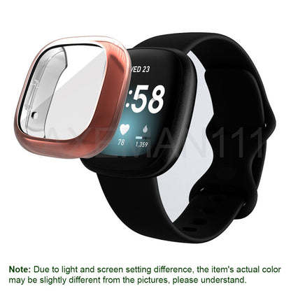 Fitbit Versa 3/Sense Watch Cases Full Protective Cover Screen Protector Thin Soft TPU