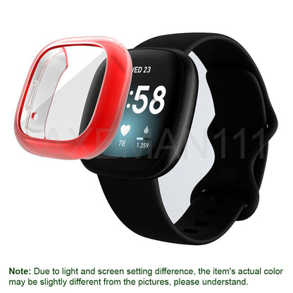 Fitbit Versa 3/Sense Watch Cases Full Protective Cover Screen Protector Thin Soft TPU