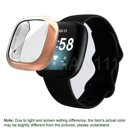 Fitbit Versa 3/Sense Watch Cases Full Protective Cover Screen Protector Thin Soft TPU