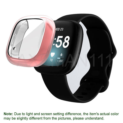 Fitbit Versa 3/Sense Watch Cases Full Protective Cover Screen Protector Thin Soft TPU