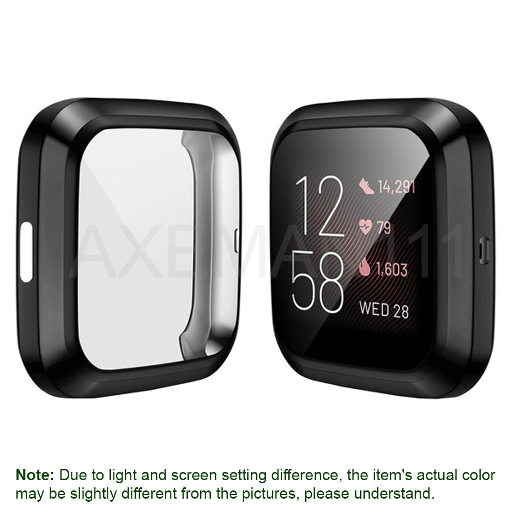 Fitbit Versa Protective Cases Full Coverage Cover Screen Protector Thin Soft TPU