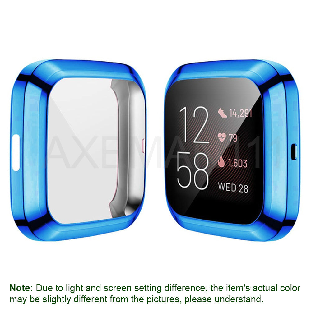 Fitbit Versa Protective Cases Full Coverage Cover Screen Protector Thin Soft TPU