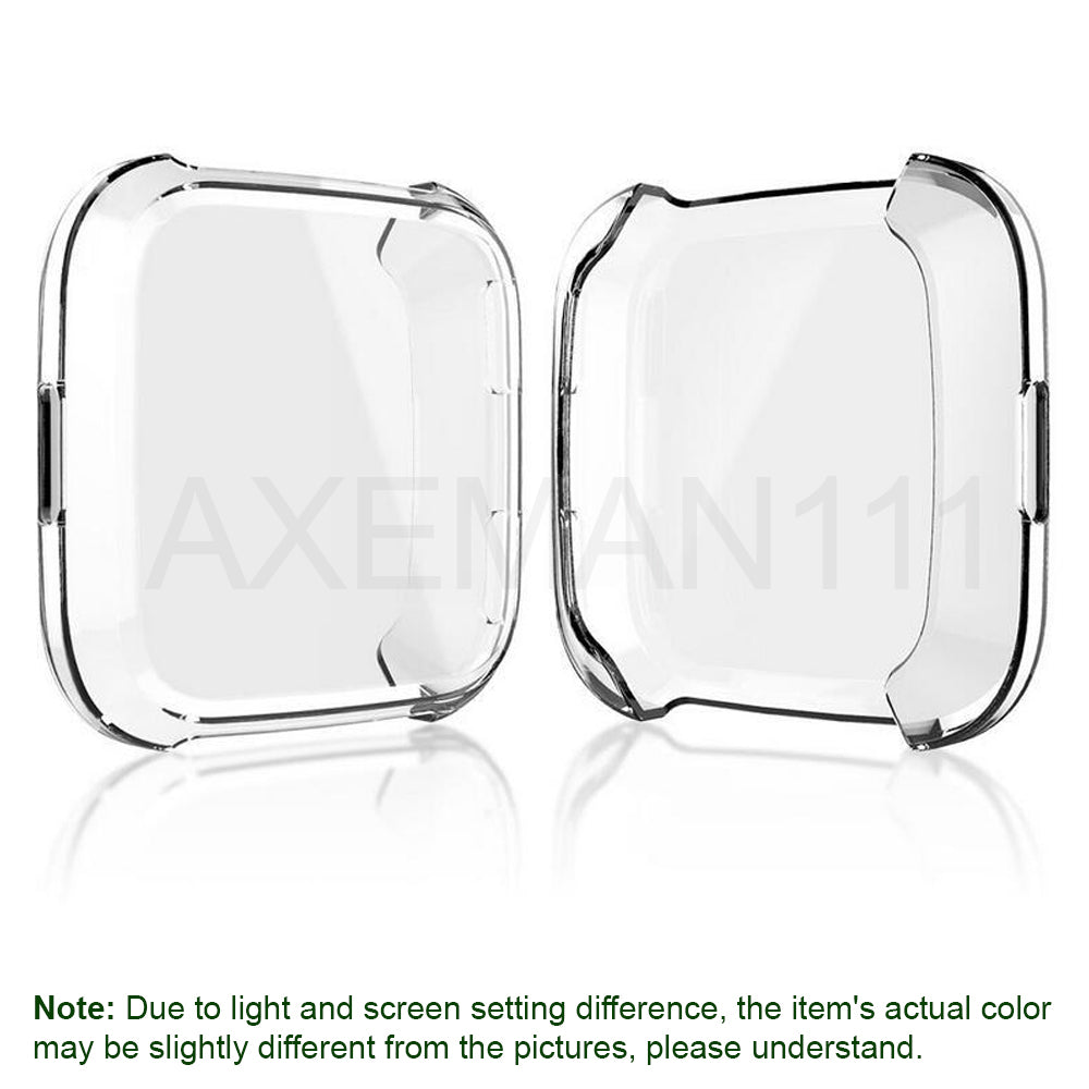 Fitbit Versa Protective Cases Full Coverage Cover Screen Protector Thin Soft TPU