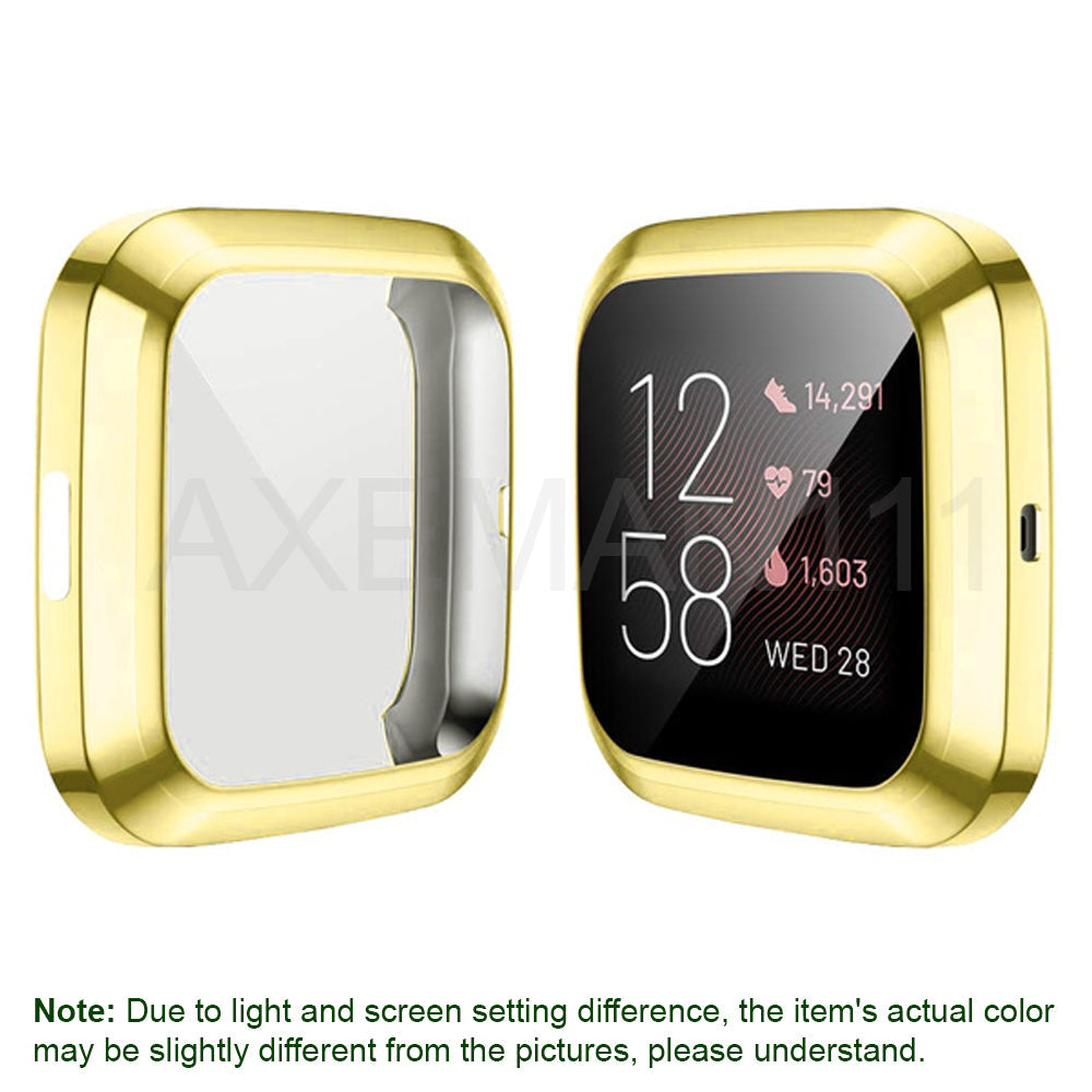 Fitbit Versa Protective Cases Full Coverage Cover Screen Protector Thin Soft TPU