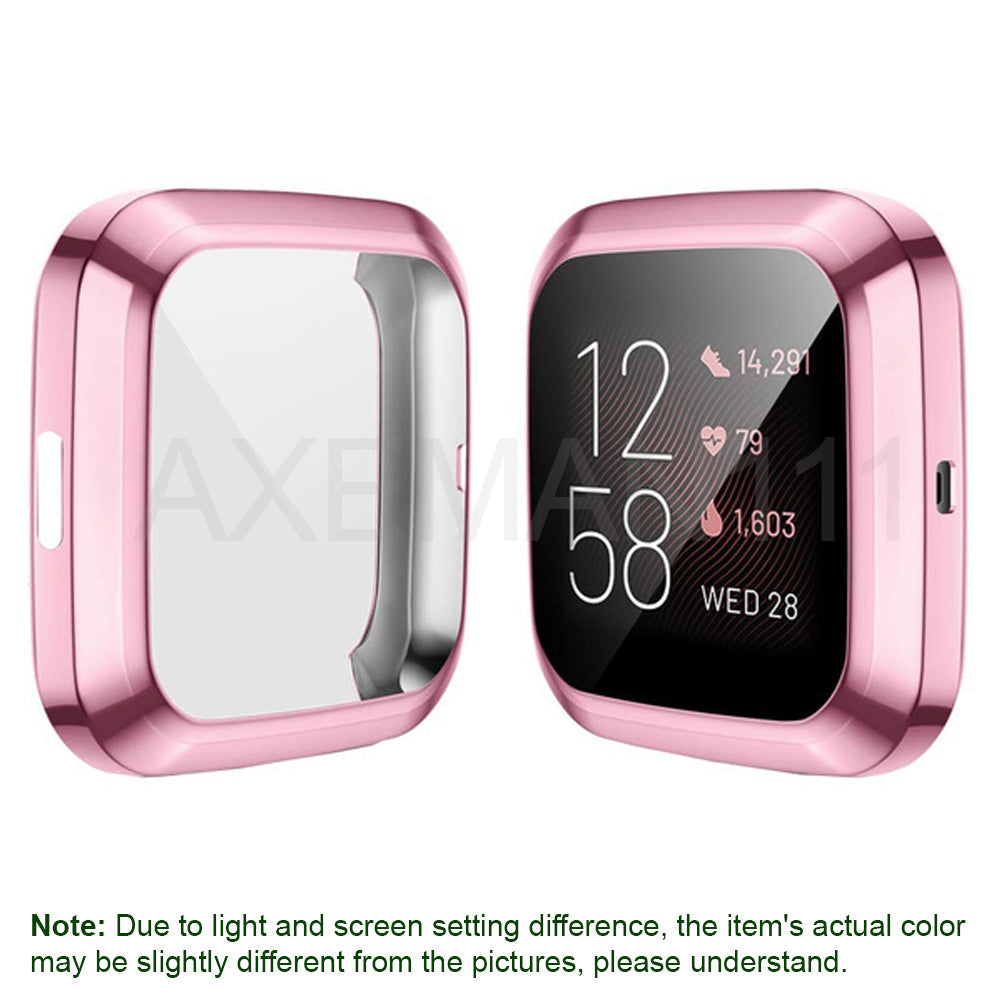 Fitbit Versa Protective Cases Full Coverage Cover Screen Protector Thin Soft TPU