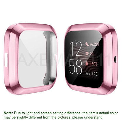 Fitbit Versa Protective Cases Full Coverage Cover Screen Protector Thin Soft TPU