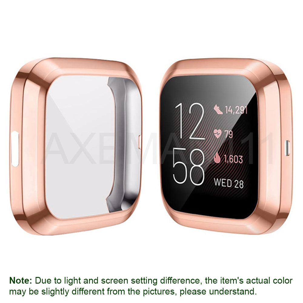 Fitbit Versa Protective Cases Full Coverage Cover Screen Protector Thin Soft TPU