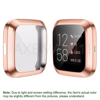 Fitbit Versa Protective Cases Full Coverage Cover Screen Protector Thin Soft TPU