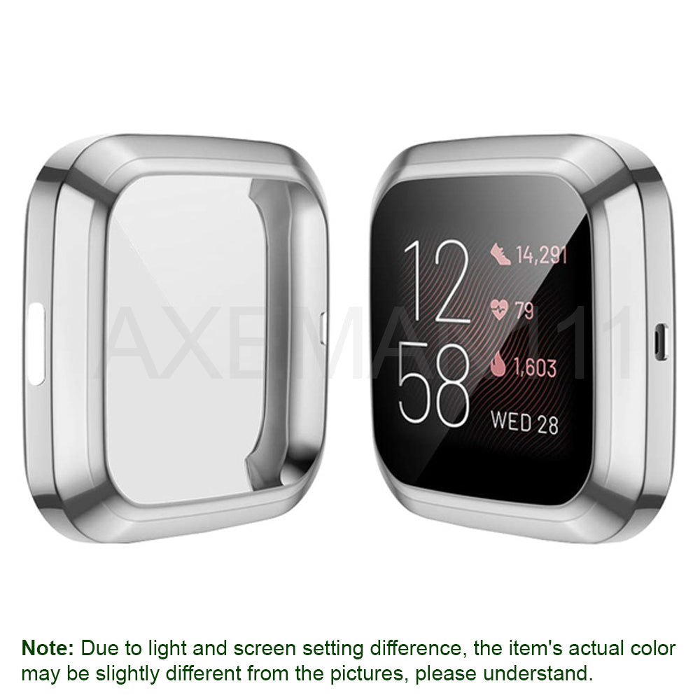 Fitbit Versa Protective Cases Full Coverage Cover Screen Protector Thin Soft TPU