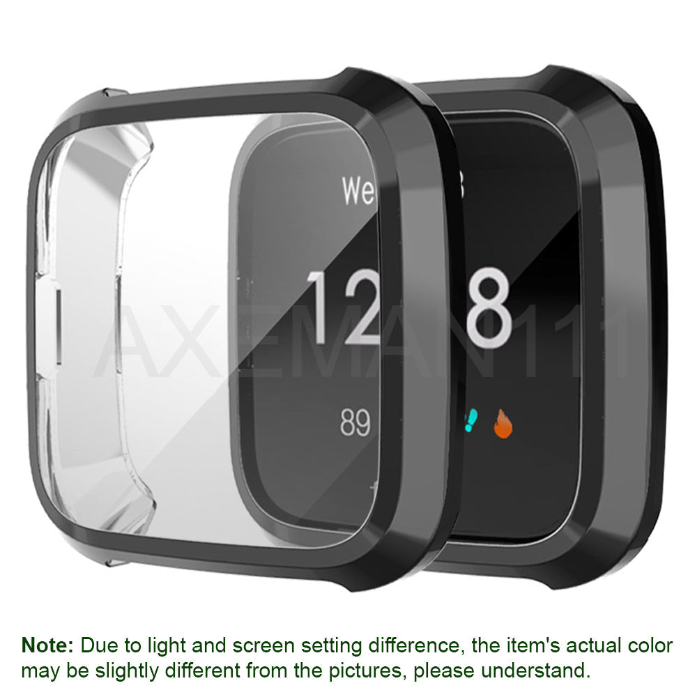 Fitbit Versa Lite Protective Cases Thin Soft TPU Full Coverage Screen Cover Protector