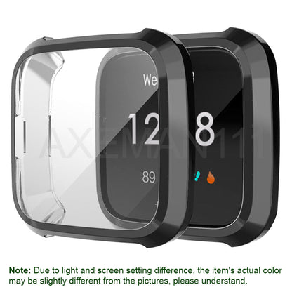 Fitbit Versa Lite Protective Cases Thin Soft TPU Full Coverage Screen Cover Protector
