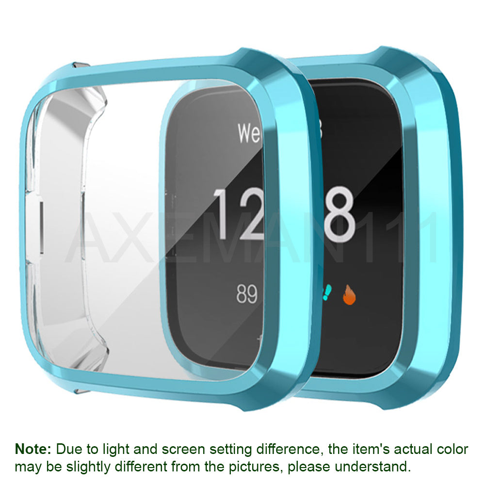 Fitbit Versa Lite Protective Cases Thin Soft TPU Full Coverage Screen Cover Protector