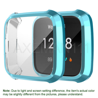 Fitbit Versa Lite Protective Cases Thin Soft TPU Full Coverage Screen Cover Protector